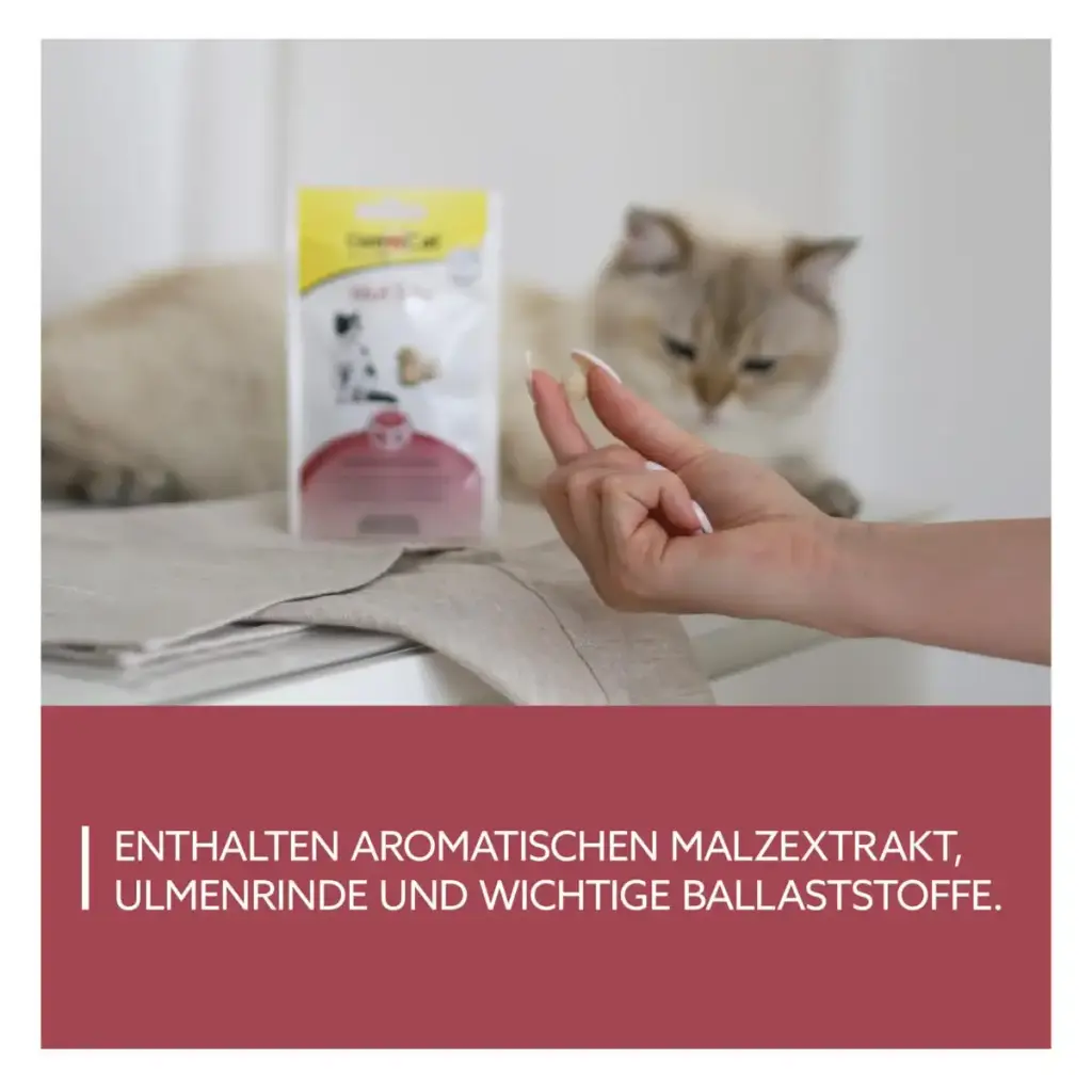 GimCat Malt Tabs - Functional cat snack with a positive influence on intestinal health — 40 g