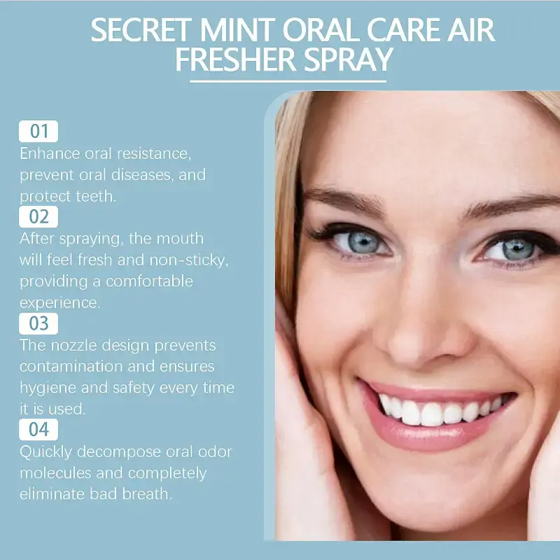 GNAUMORE Breath Freshening Spray Fresh Breath Serum Minty Oral Care Deodorizing Mouth — Spray