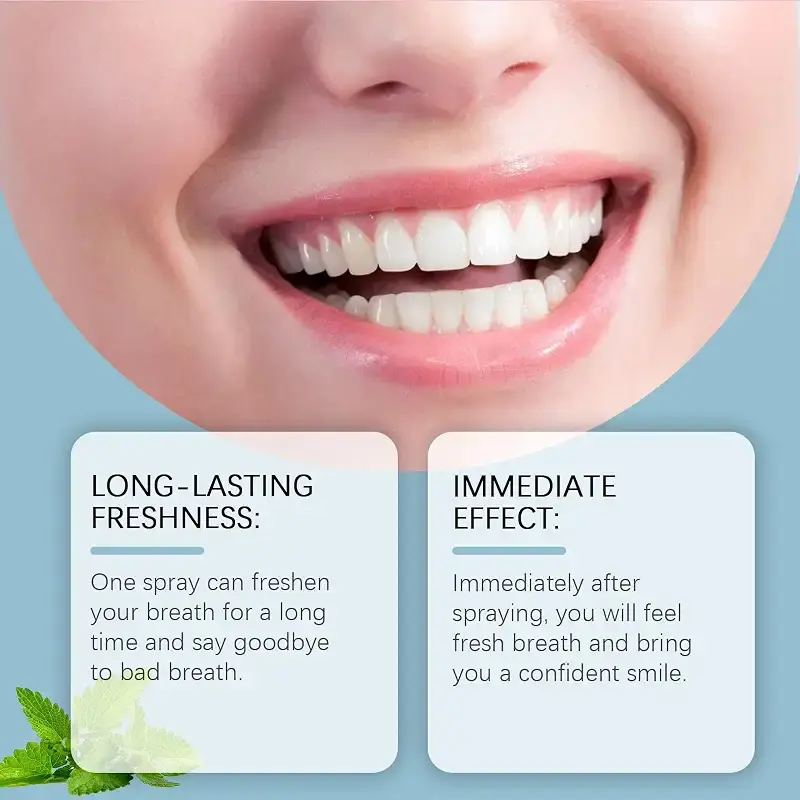 GNAUMORE Breath Freshening Spray Fresh Breath Serum Minty Oral Care Deodorizing Mouth — Spray