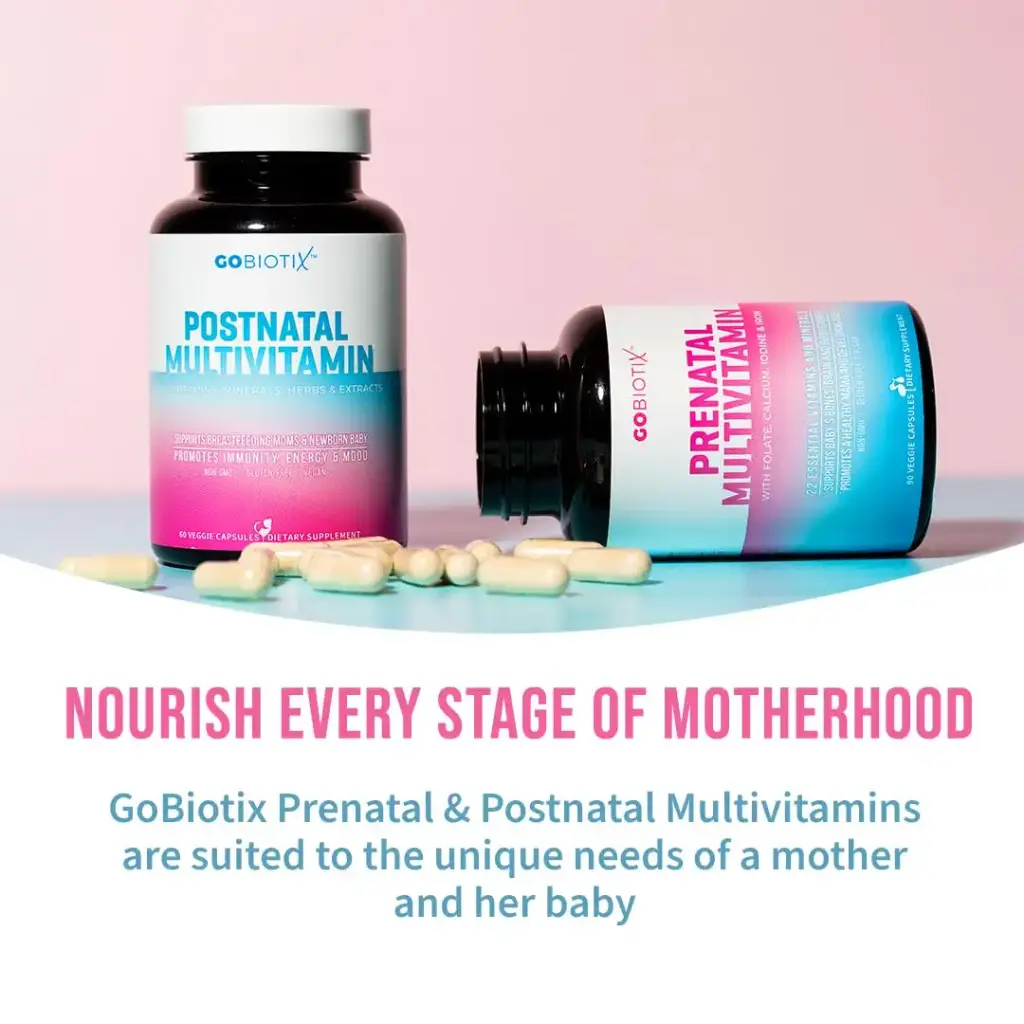GOBIOTIX Prenatal Vitamins for Women - Multivitamins with Iron Calcium Vitamin D2 C Zinc — Vitamins