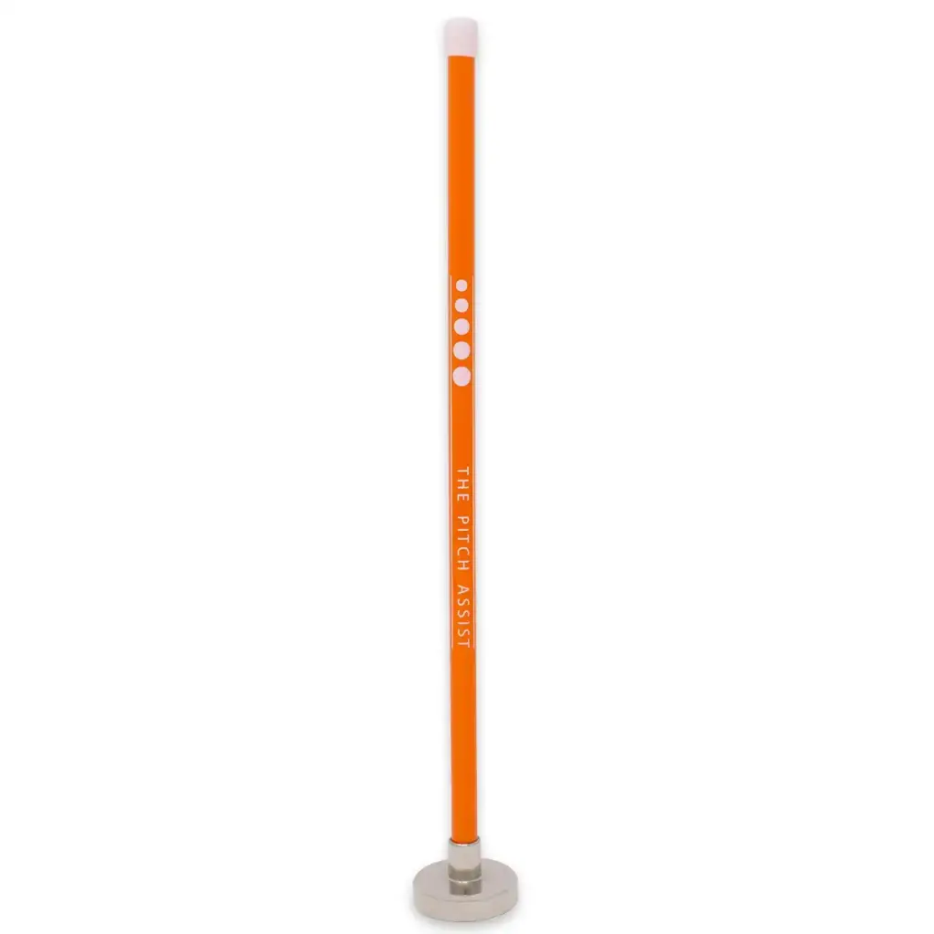 Golf Alignment Rods: Magnetic Club Alignment Stick Demonstrates Correct Golf Swing Aim — Orange