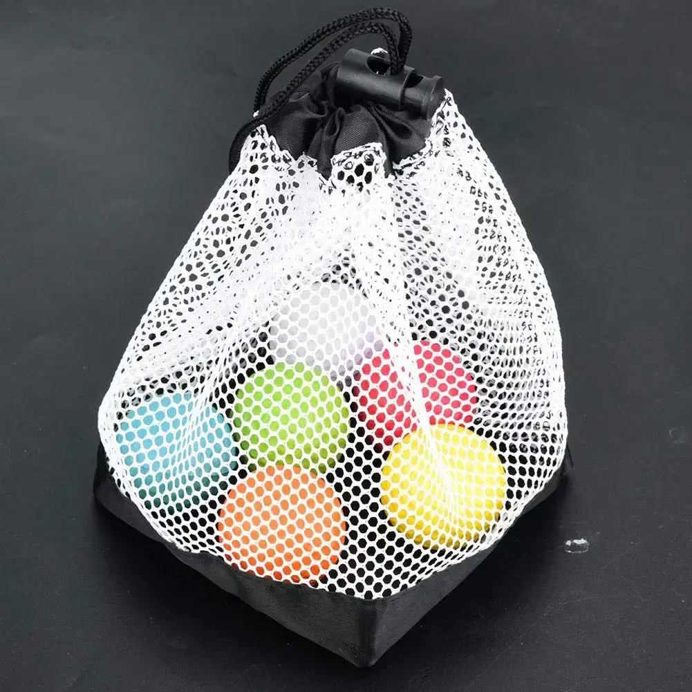 Golf Ball Bag, Nylon Mesh Golf Pouch, Golf Storage Bag Pouch with Drawstring Cord Lock — Yosoo Health Gear