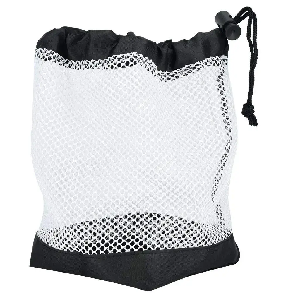 Golf Ball Bag, Nylon Mesh Golf Pouch, Golf Storage Bag Pouch with Drawstring Cord Lock — Yosoo Health Gear