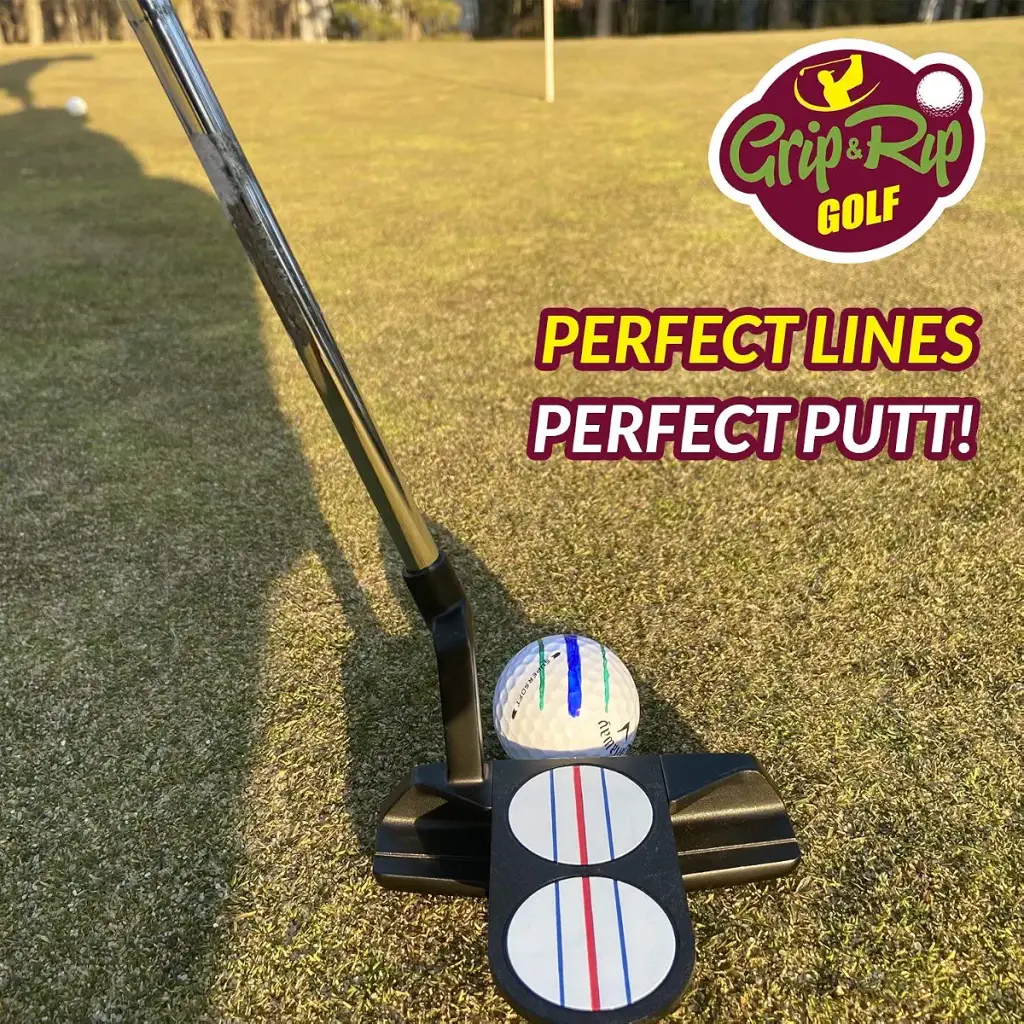 Golf Ball Marker Set - 2 Triple Track Golf Line Marker Stencils - 5 Unique Colored Golf — SPIN IT GRIPPING SOLUTION
