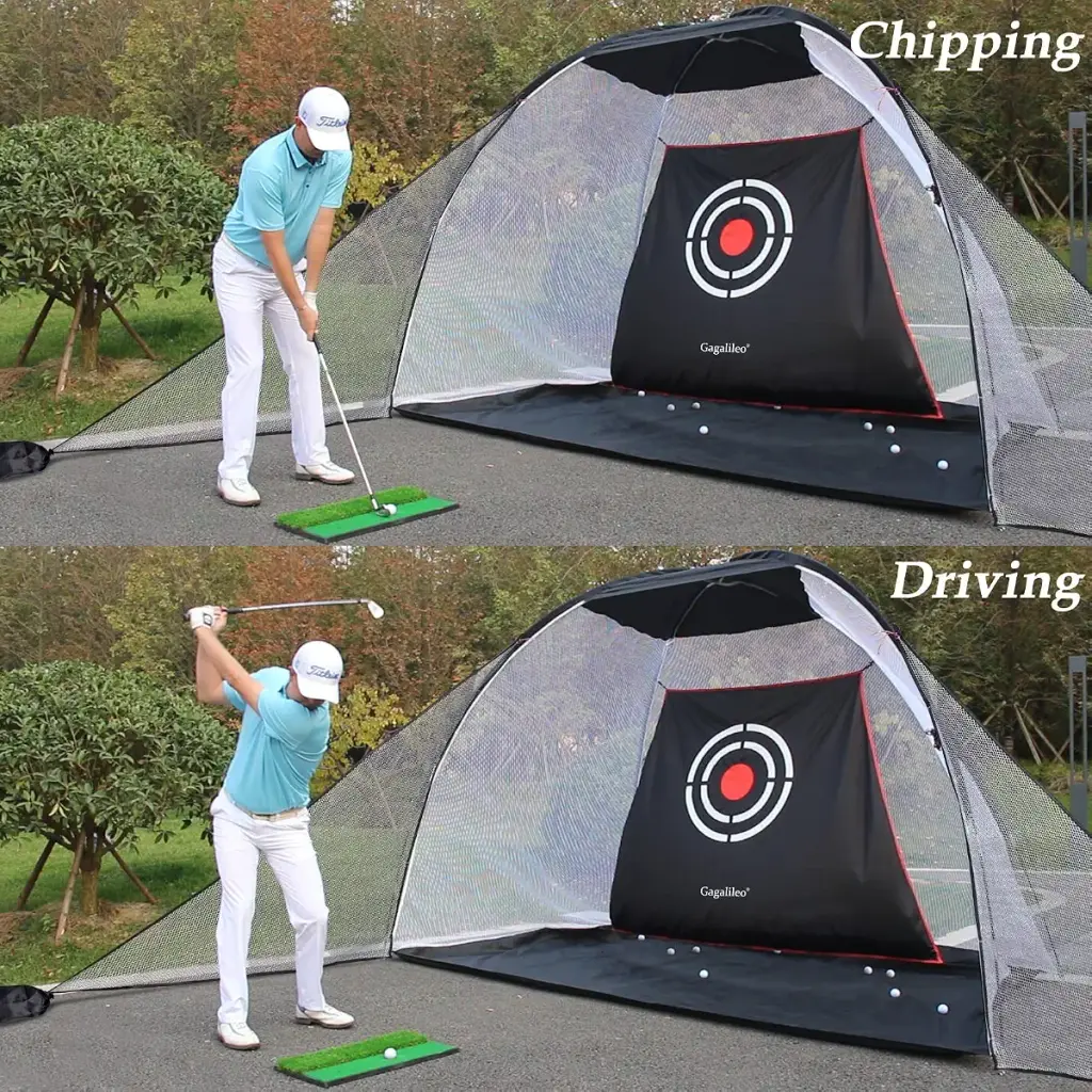 Golf Barrier Net with 2 Packs Golf Mesh Side Net Attachment Golf Cage Net Golf Triangle — Gagalileo
