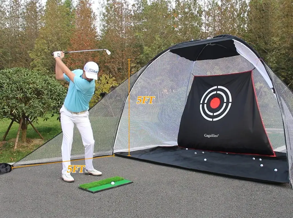 Golf Barrier Net with 2 Packs Golf Mesh Side Net Attachment Golf Cage Net Golf Triangle — Golf