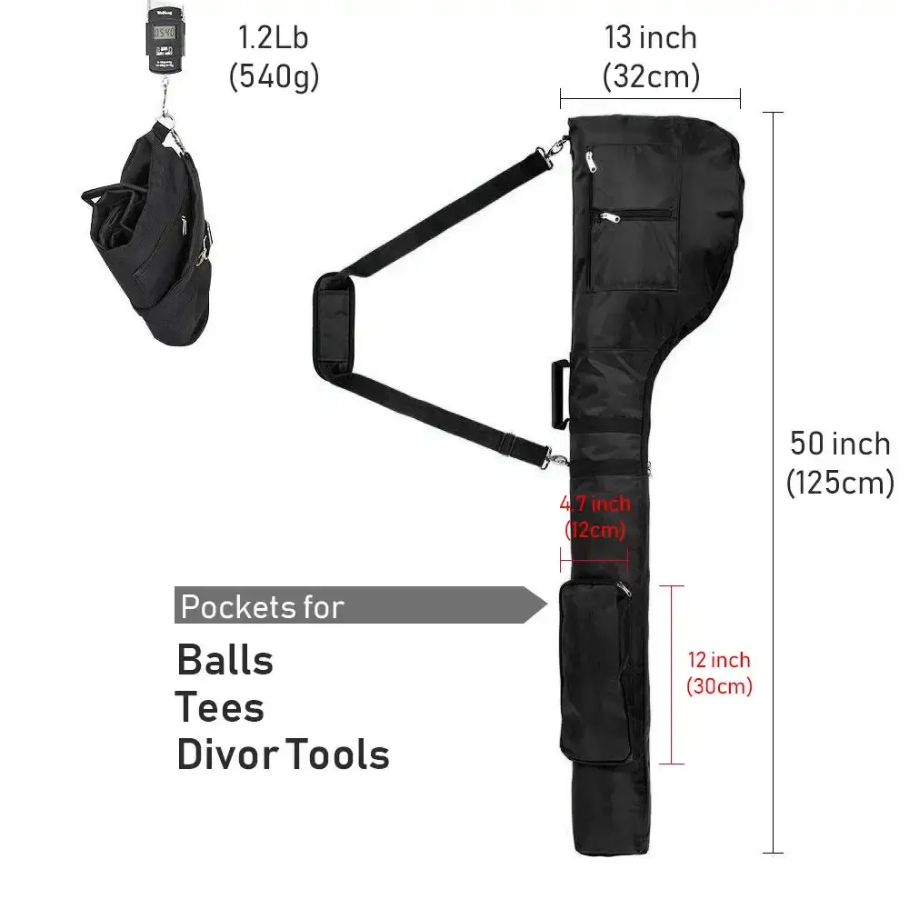 Golf Carry Bag, Portable Driving Range Carrier Foldable Golf Club Bag, Water Resistant — Golf