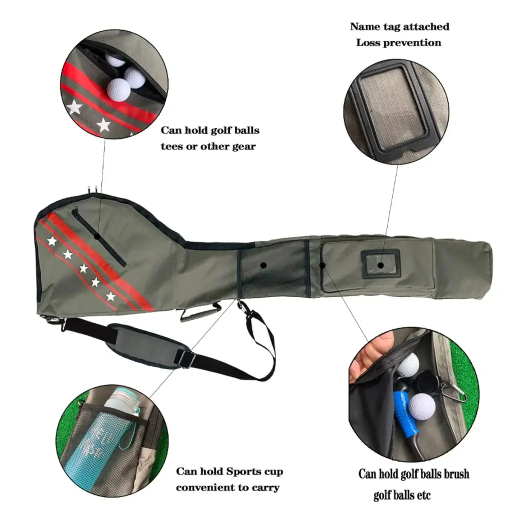 Golf Club Carry Bags Sunday Bag Thick Waterproof Lightweight Foldable with Free Plastic — Golf