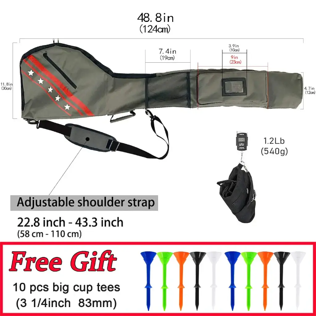 Golf Club Carry Bags Sunday Bag Thick Waterproof Lightweight Foldable with Free Plastic — FINGER TEN