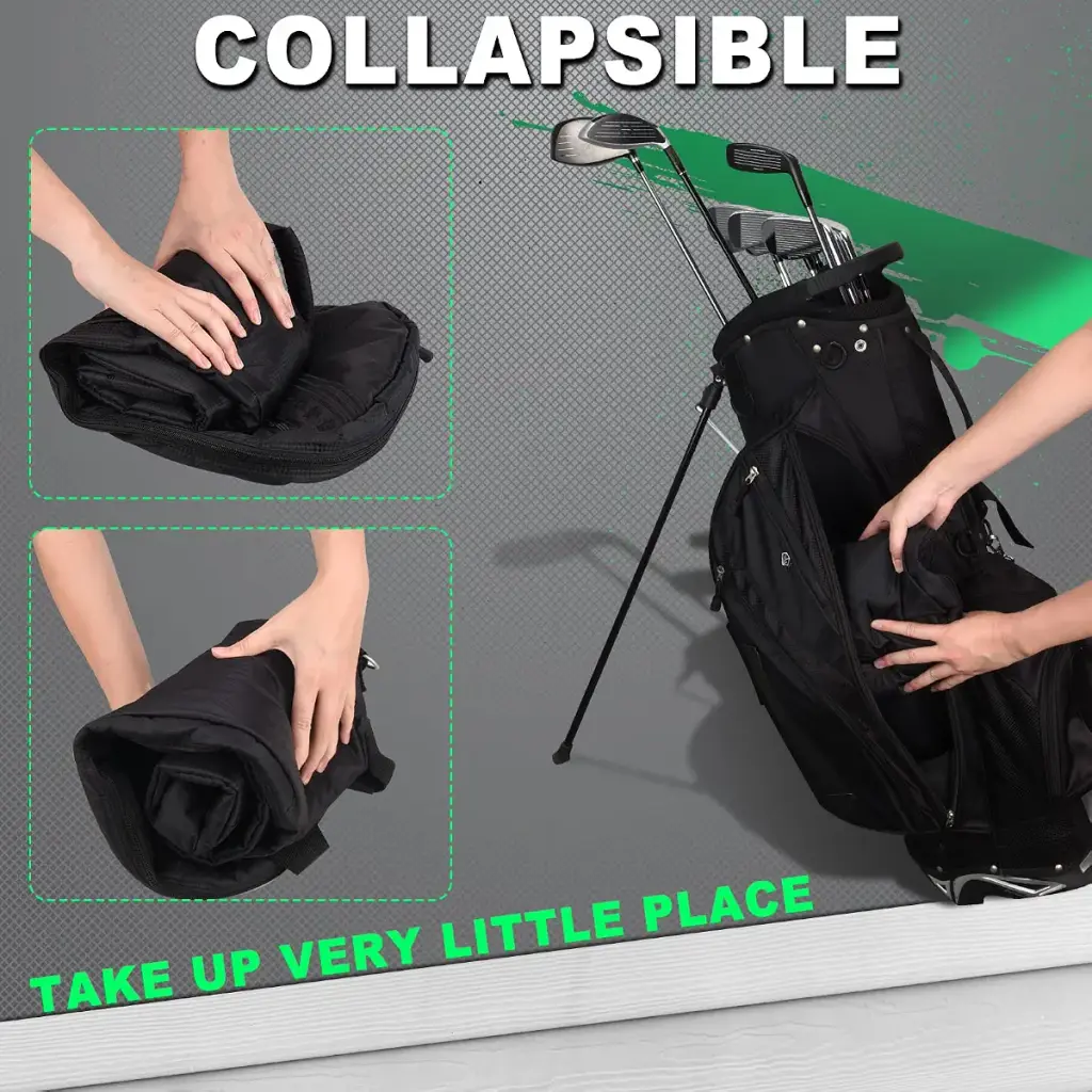 Golf Lightweight Carry Bag Foldable Sunday Bag Small Travel Bag for Driving Range Par 3 — BIG TEETH