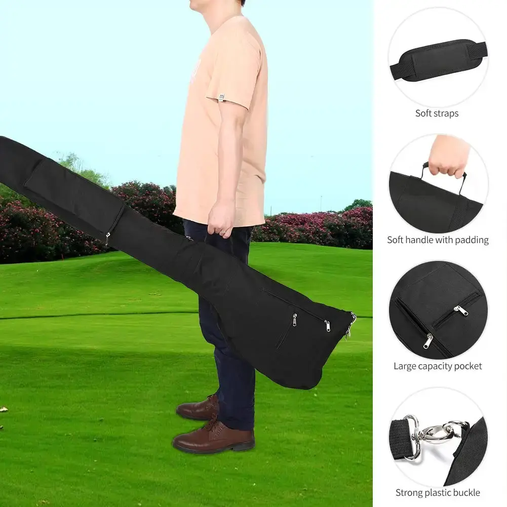 Golf Sunday Bag-Driving Range Mini Course Training Practice Golf Bag Travel Case Foldable — Golf