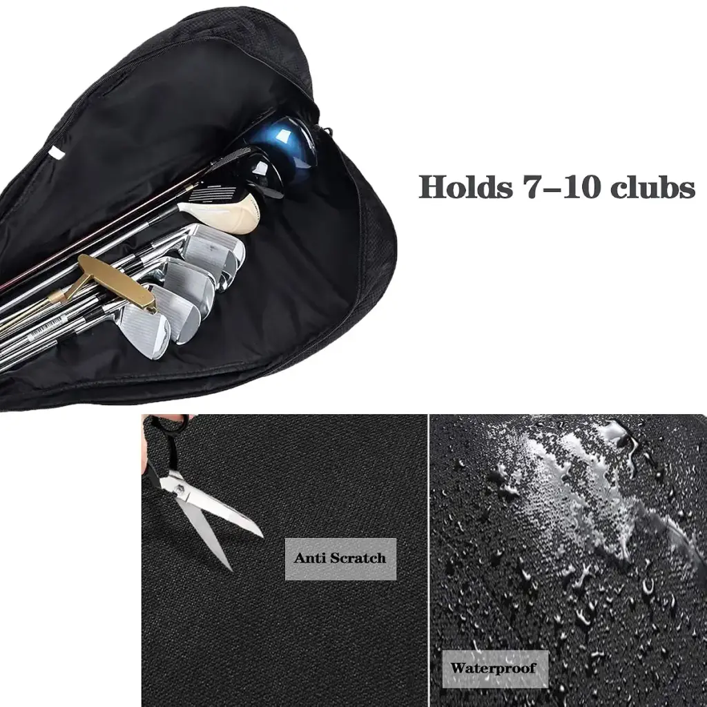 Golf Sunday Bag for Golf Clubs Carry Bags Black Lightweight Waterproof for Men Women — Golf