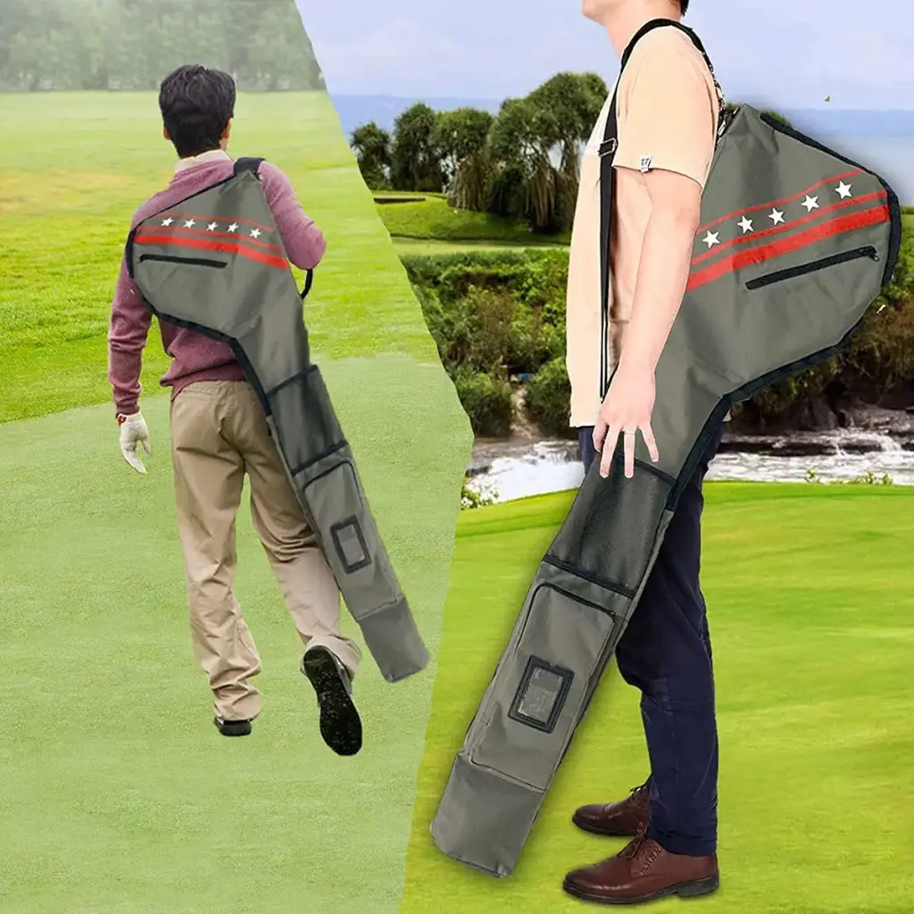Golf Sunday Bag for Golf Clubs Carry Bags Black Lightweight Waterproof for Men Women — Golf