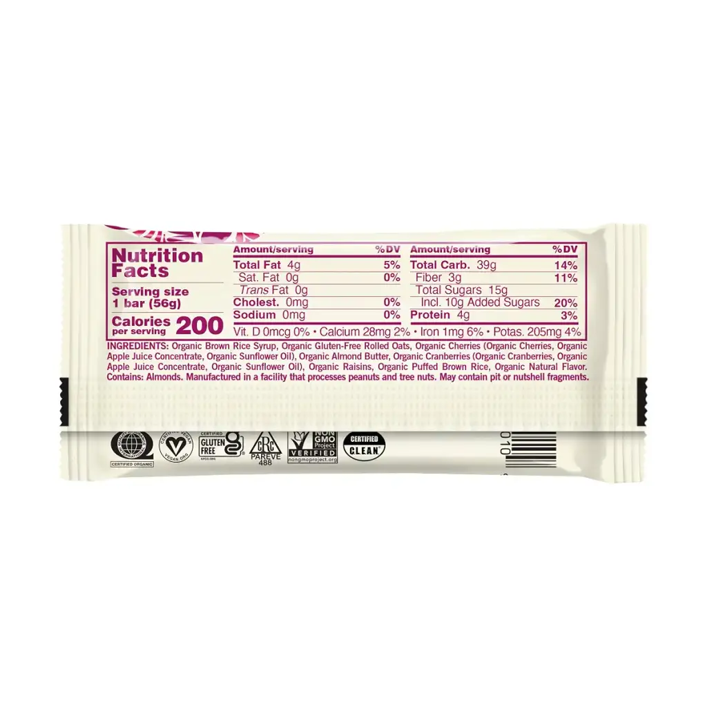 Gomacro Bar Sunny Uplift Cherries Berries Organic 2 Ounce Cherries & Berries 1 Count (2 — 2 oz