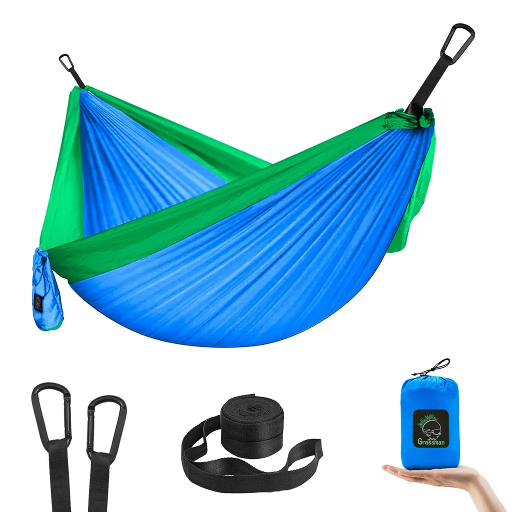 Grassman Kids Small Hammock for Camping Portable Hammock for Child Girls Boys Ultralight Backpack Mini Hammocks with Straps Blue Blue one pack