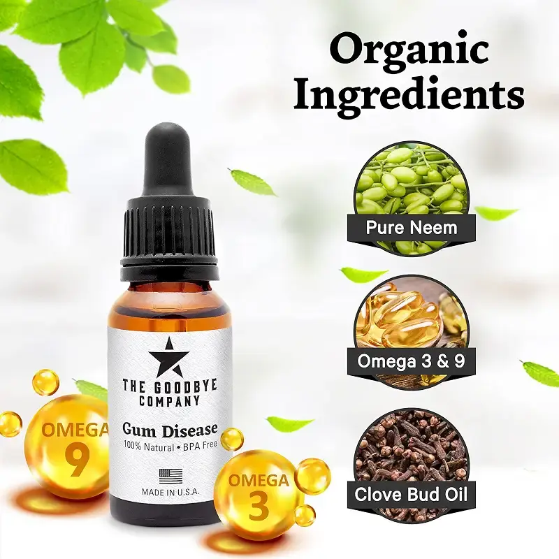 Gum Disease Organic Home Remedy for Oral Gum Disease 100 Pure Neem and Clove Essential — 1 fl oz