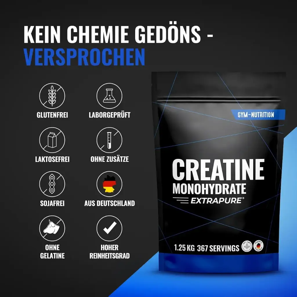 Gym Nutrition Creatine Monohydrate Powder 125 kg 1250 g ultrapure creatine monohydrate — 125 kg