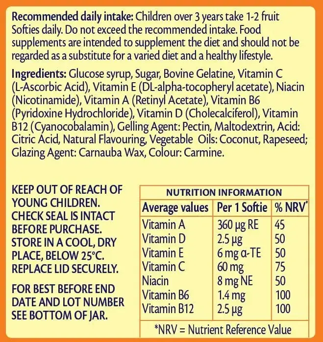 Haliborange Multivitamins Strawberry Fruit Softies Gummy 60 Multivitamins — Gummies