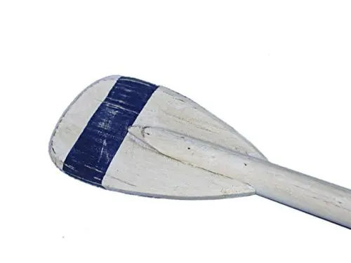 Hampton Nautical Wooden King Harbor Decorative Rowing Boat Paddle with Hooks, 24"