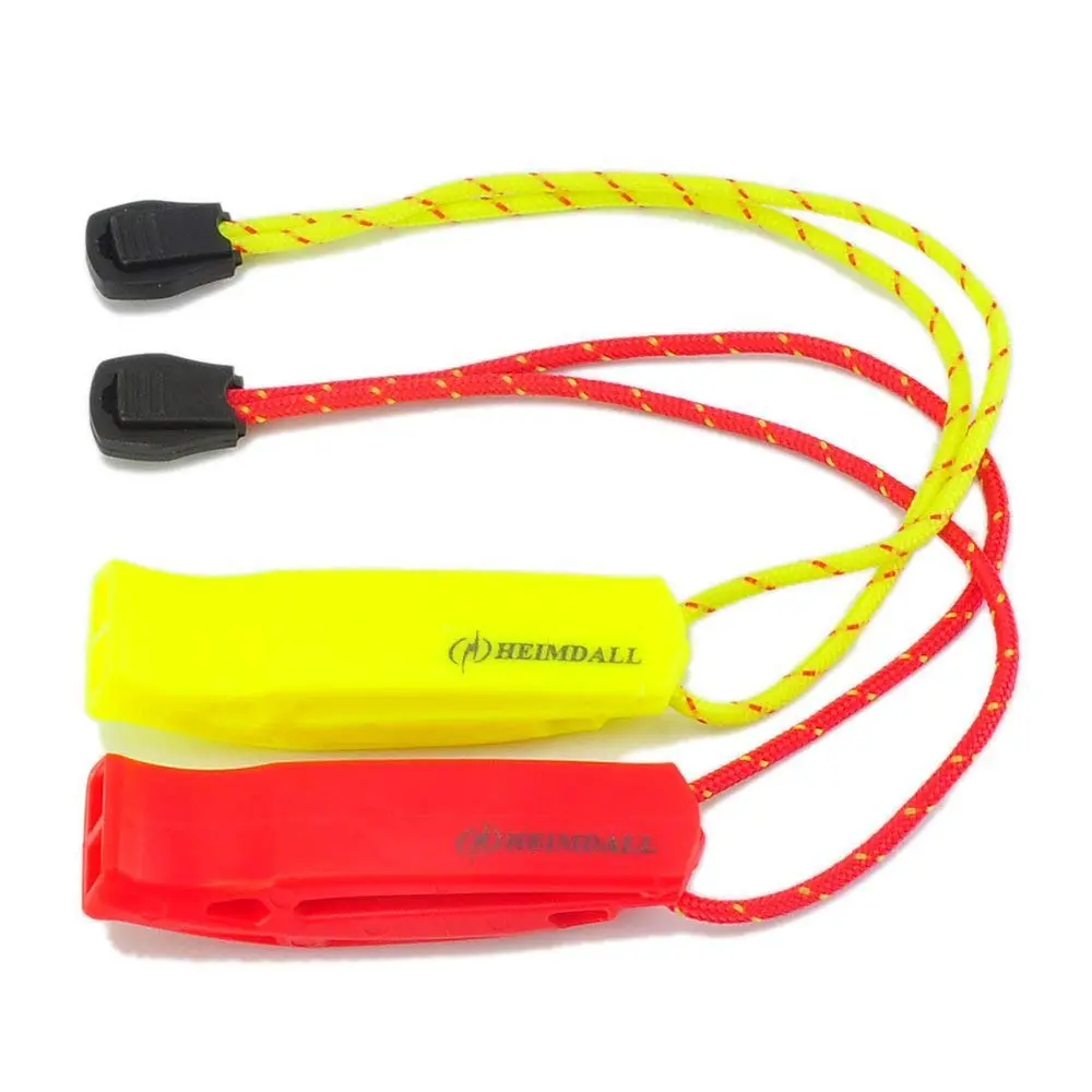 HEIMDALL Emergency Whistle with Lanyard for Safety Boating Camping Hiking Hunting Survival Rescue Signaling Red, Yellow