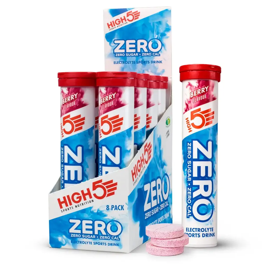 HIGH5 ZERO Electrolyte Tablets | Hydration Tablets Enhanced with Vitamin C | 0 Calories & Sugar Free | Boost Hydration Performance & Wellness | Berry 160 Tablets (20x Pack of 8) Berry 20 Count (Pack of 8)