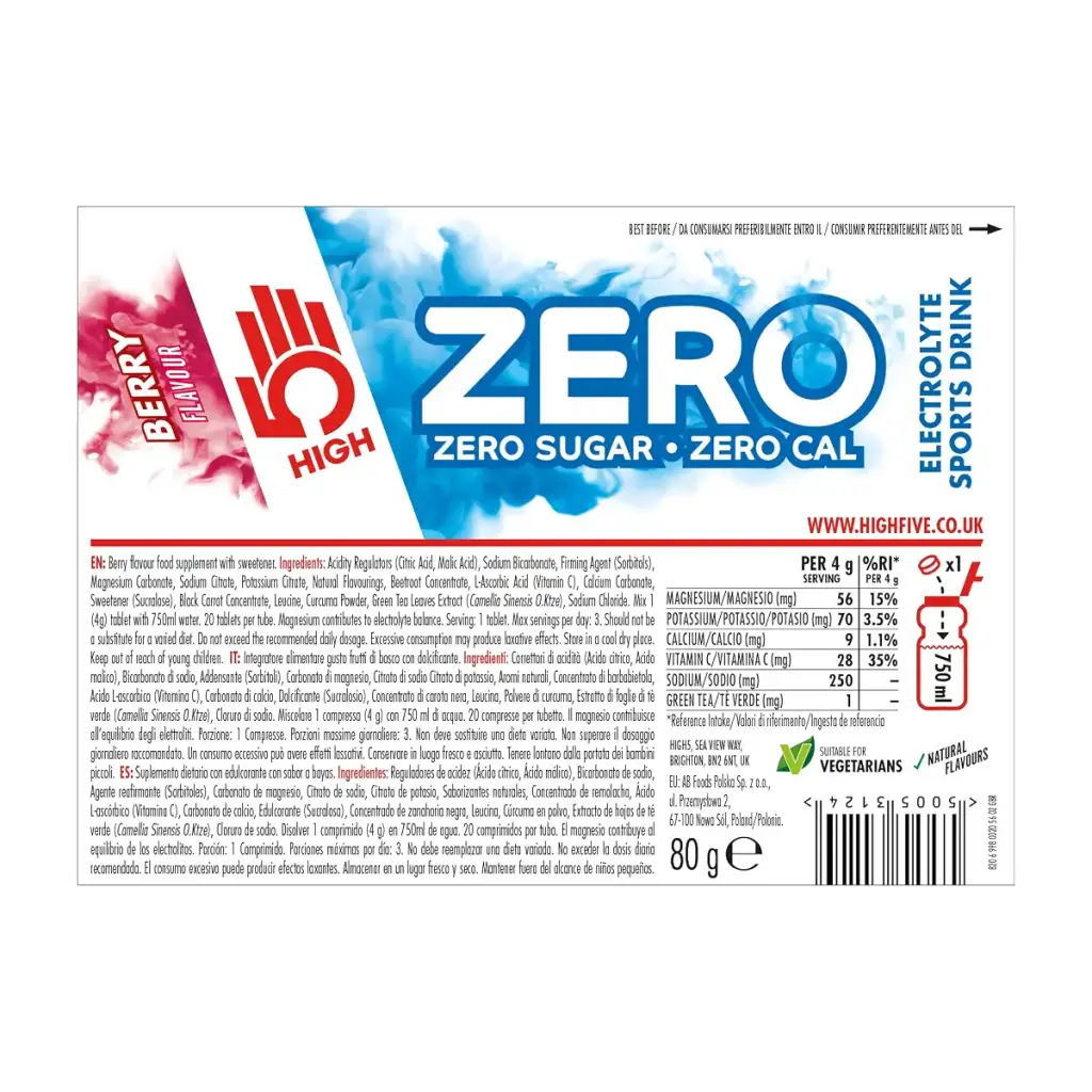 HIGH5 ZERO Electrolyte Tablets | Hydration Tablets Enhanced with Vitamin C | 0 Calories & — Tablets