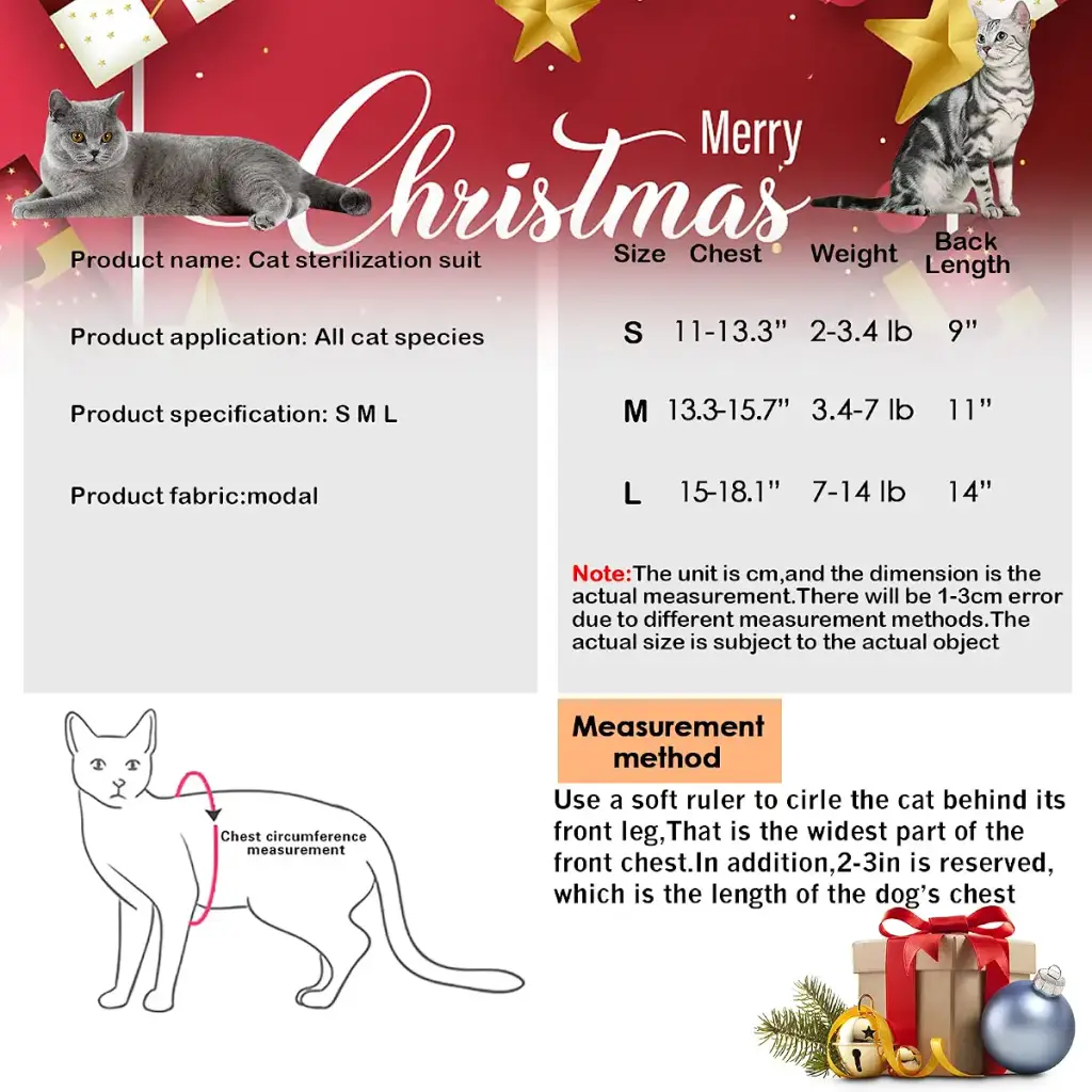 Hipet Cat Surgical Recovery Suit for Abdominal Wounds or Skin Diseases,Substitute — Hipet