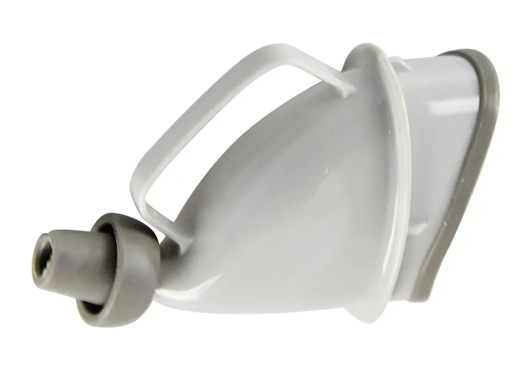 HOME-X Portable Female Urination Device, Travel Urinal, Spout fits Most Bottles, Car and Camping Essential, 5 L x 4 W x 3" H, Gray