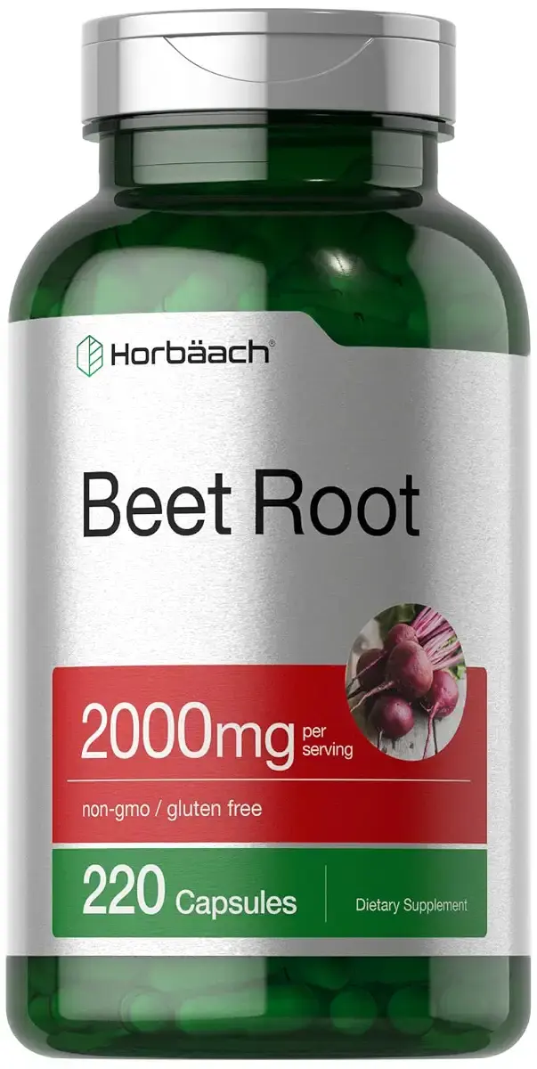 Horb ach Beet Root Powder Capsules | 220 Pills | Herbal Extract | Non-GMO Gluten Free Supplement