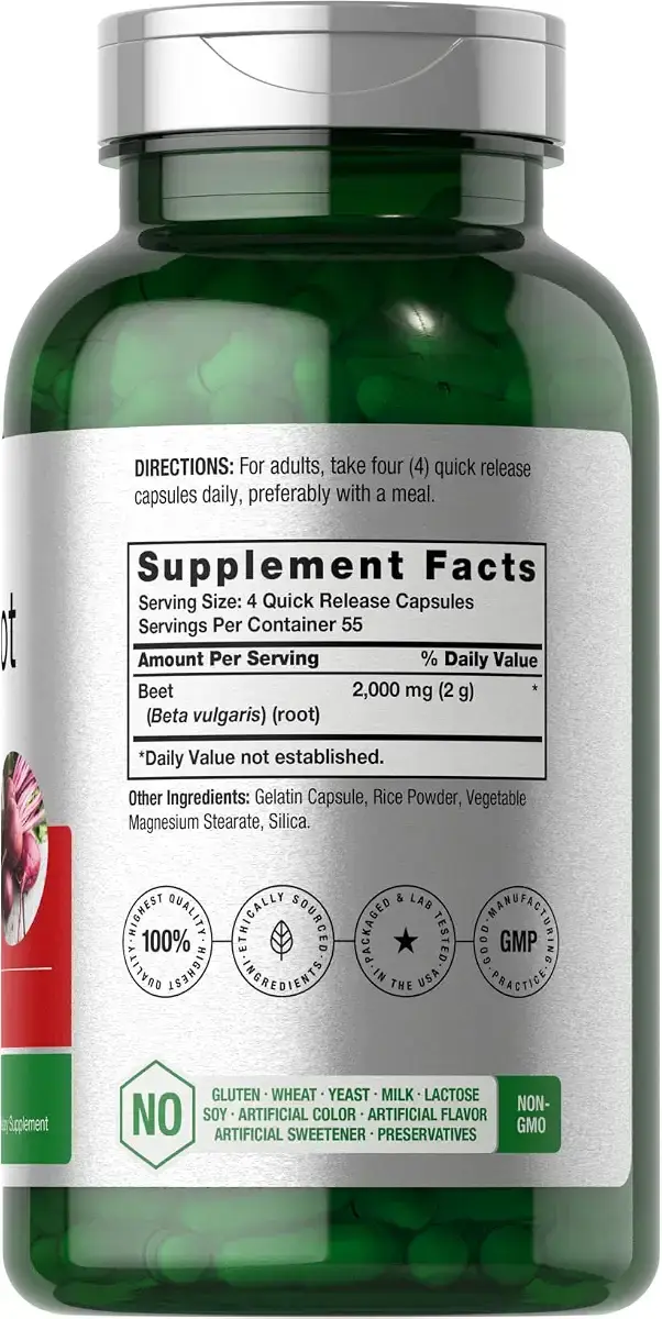 Horb ach Beet Root Powder Capsules | 220 Pills | Herbal Extract | Non-GMO Gluten Free — Capsules