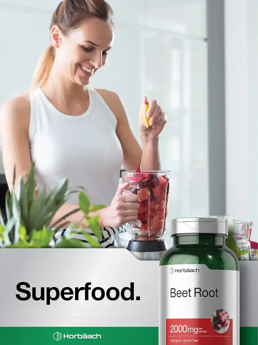 Horb ach Beet Root Powder Capsules | 220 Pills | Herbal Extract | Non-GMO Gluten Free — Vitamins