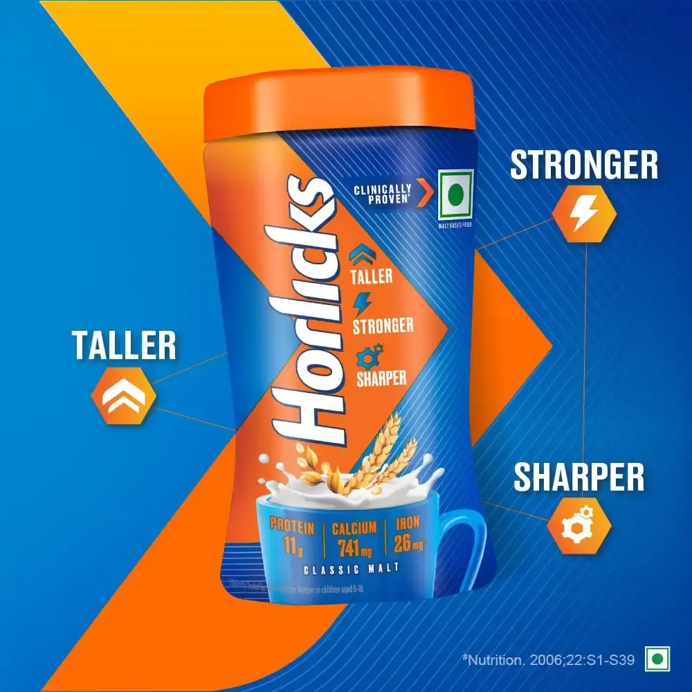 Horlicks Health & Nutrition drink - 200 g Pet Jar (Classic Malt) — 200 g