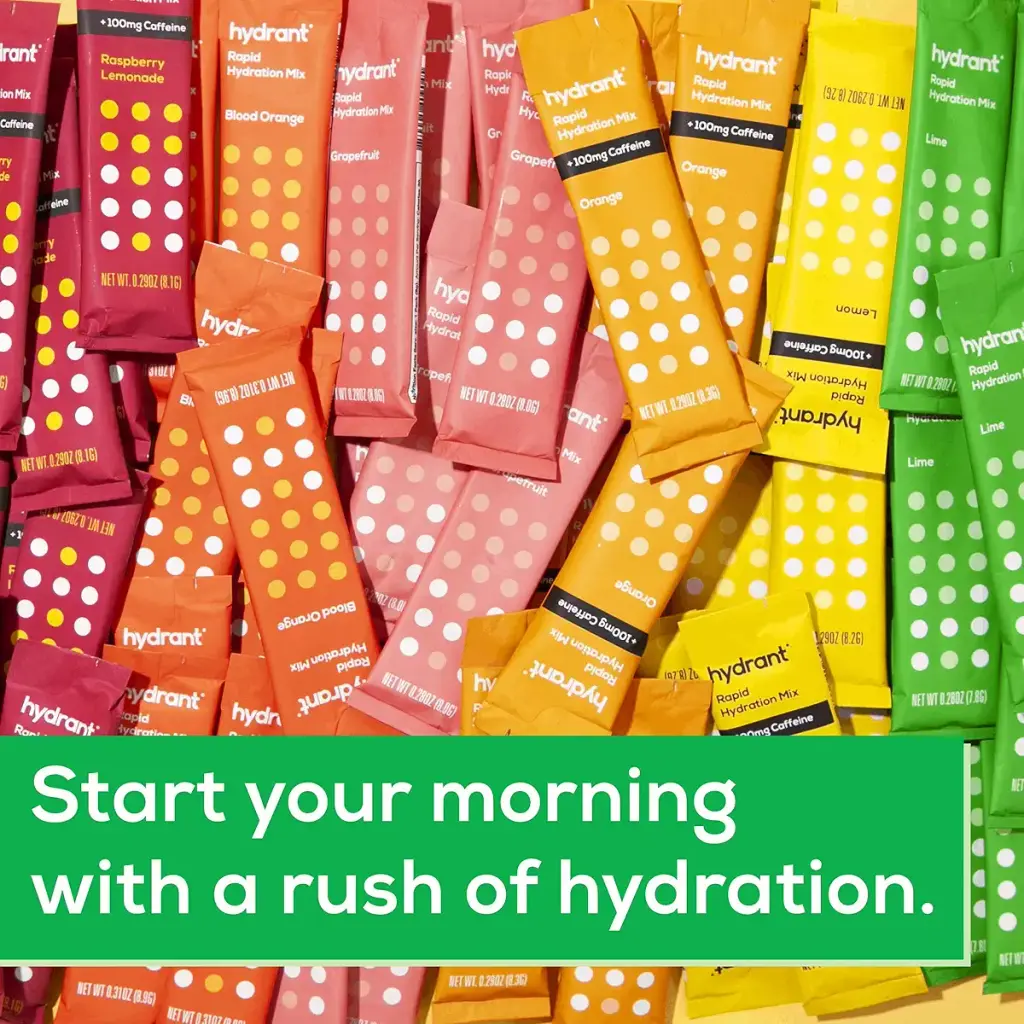 Hydrant Hydrate 10 Stick Packs, Electrolyte Powder Rapid Hydration Mix, Hydration Powder — Powder