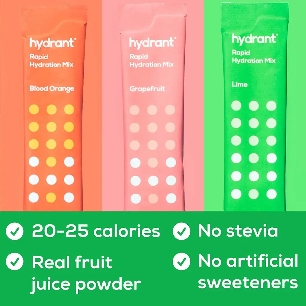 Hydrant Hydrate 10 Stick Packs, Electrolyte Powder Rapid Hydration Mix, Hydration Powder — pack of 10