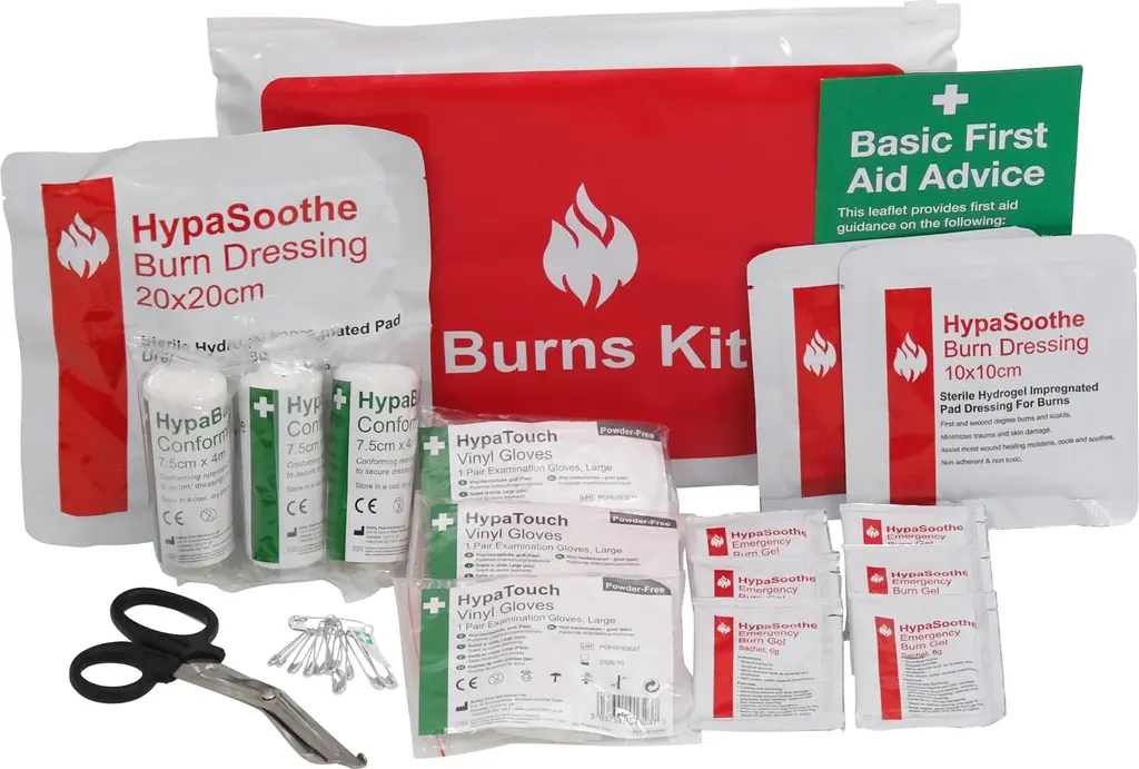 HypaSoothe Burns First Aid Kit in Vinyl Wallet Medium - Fully Stocked