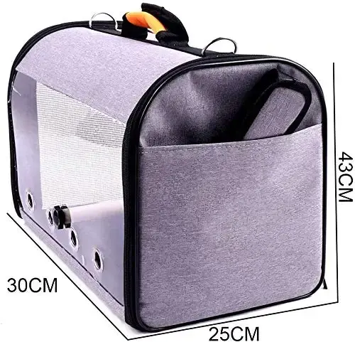 IDAS Bird Travel Cage Light weight Transparent Bird Travel Carrier PVC Transparent — Pet