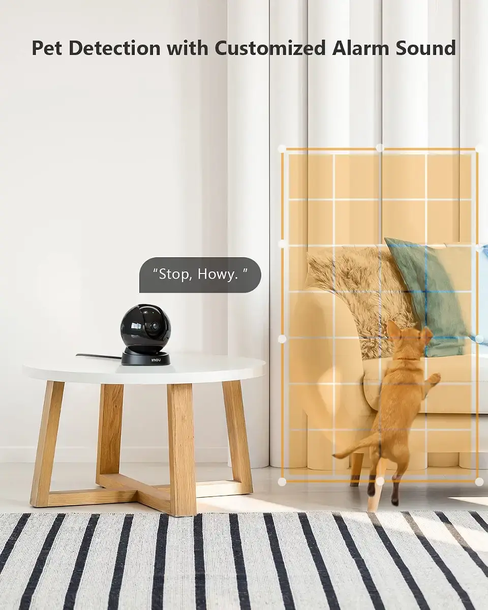 Imou 3K Pet Dog Camera Baby Monitor with AI Human/Pet/Sound Detection 360 WiFi Security — Imou