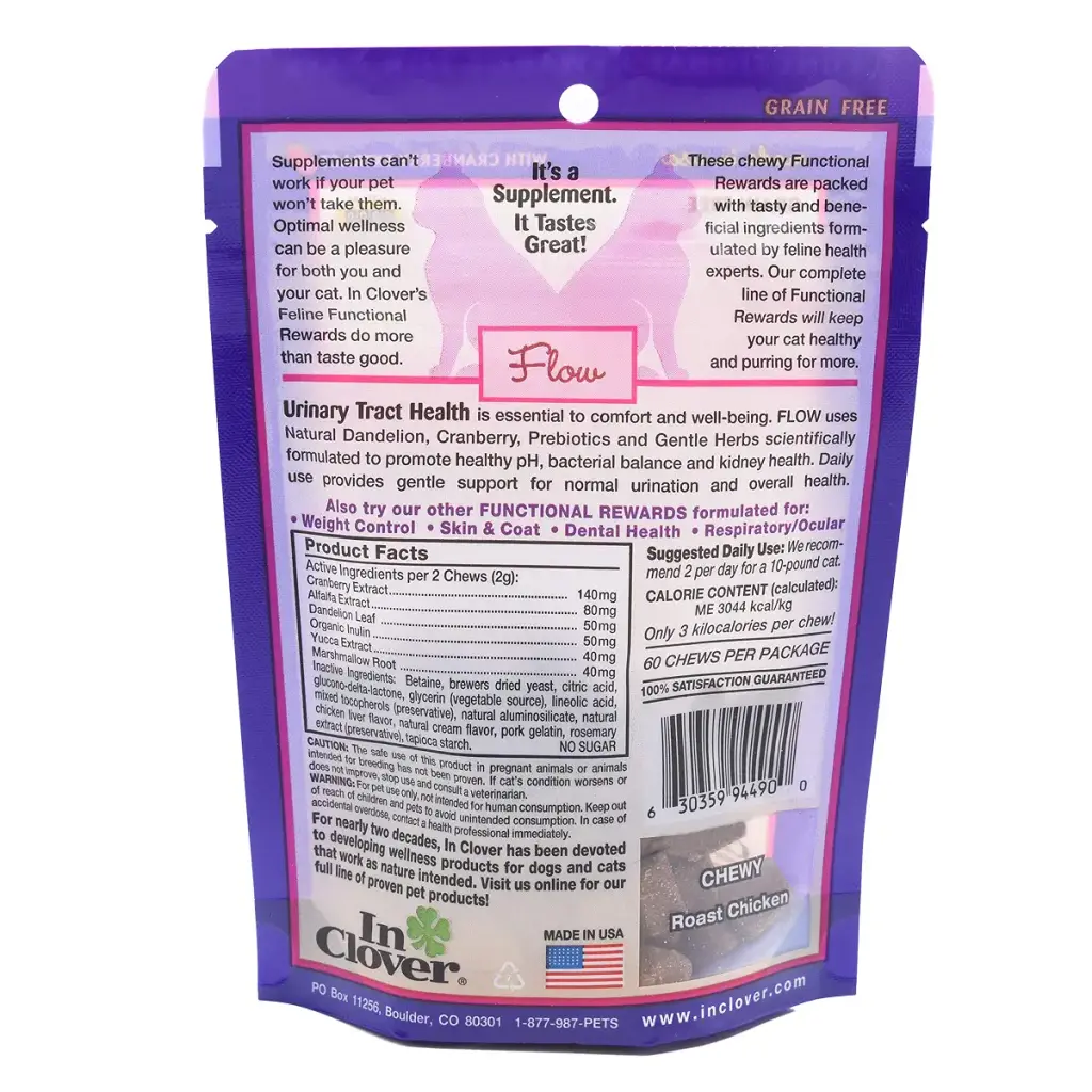 In Clover Flow Soft Chews for Daily Support for UT Health in Cats, Scientifically — 2.1 oz