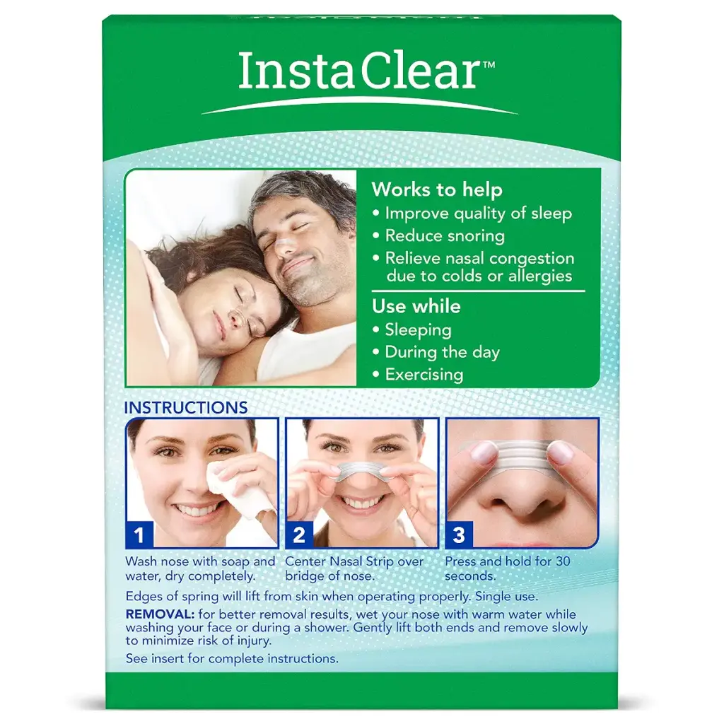 Instaclear Extra-Strength Nasal Breathing Strips, Clear 26 ct | Works Instantly, Nasal — Strips