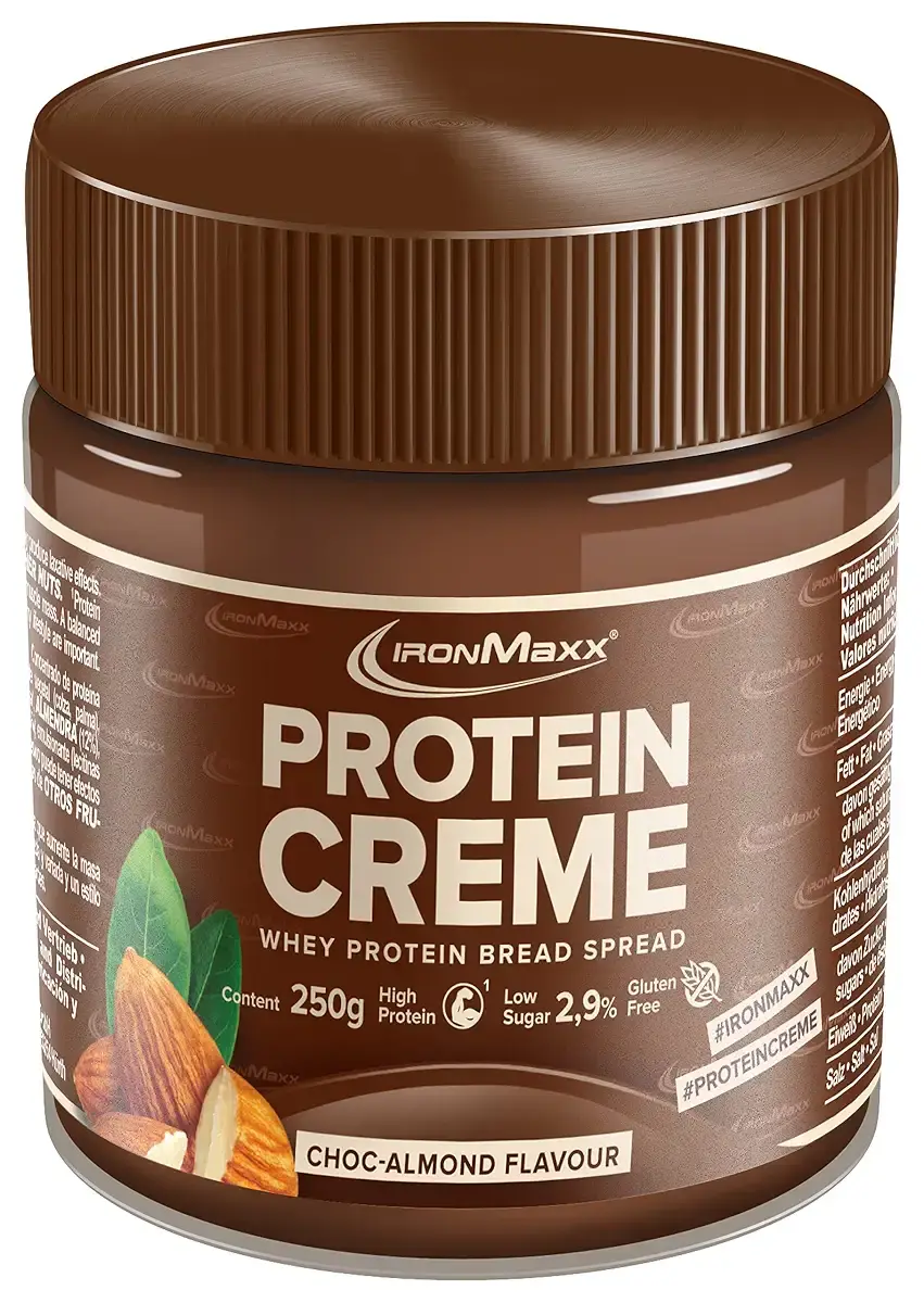 Ironmaxx Protein Creme - Choc Almond 250G |Creamy high protein bread spread |Low Carb Low Sugar Suitable for a healthy diet Choc Almond 250 g (1 Series Pack)