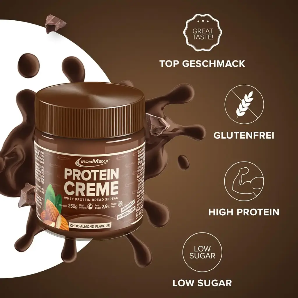Ironmaxx Protein Creme - Choc Almond 250G |Creamy high protein bread spread |Low Carb Low — 250 g