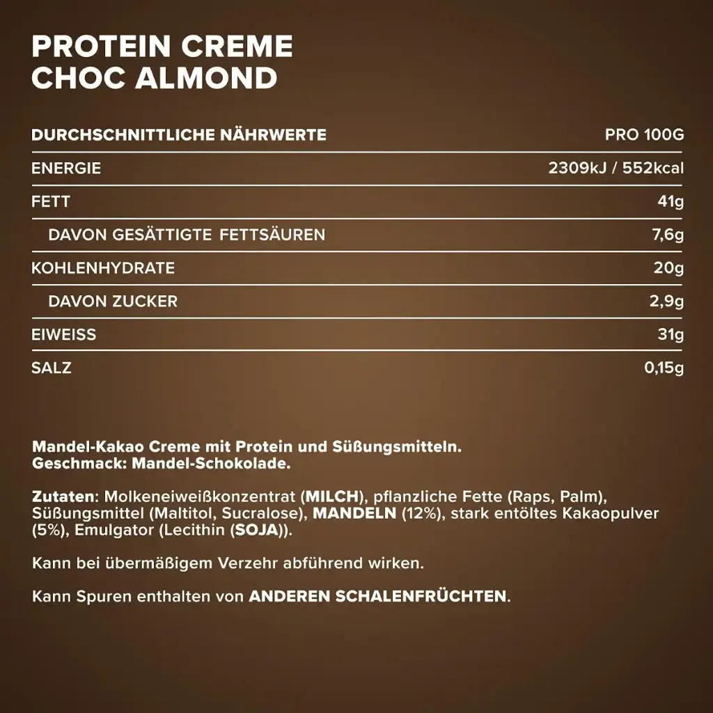 Ironmaxx Protein Creme - Choc Almond 250G |Creamy high protein bread spread |Low Carb Low — 250 g