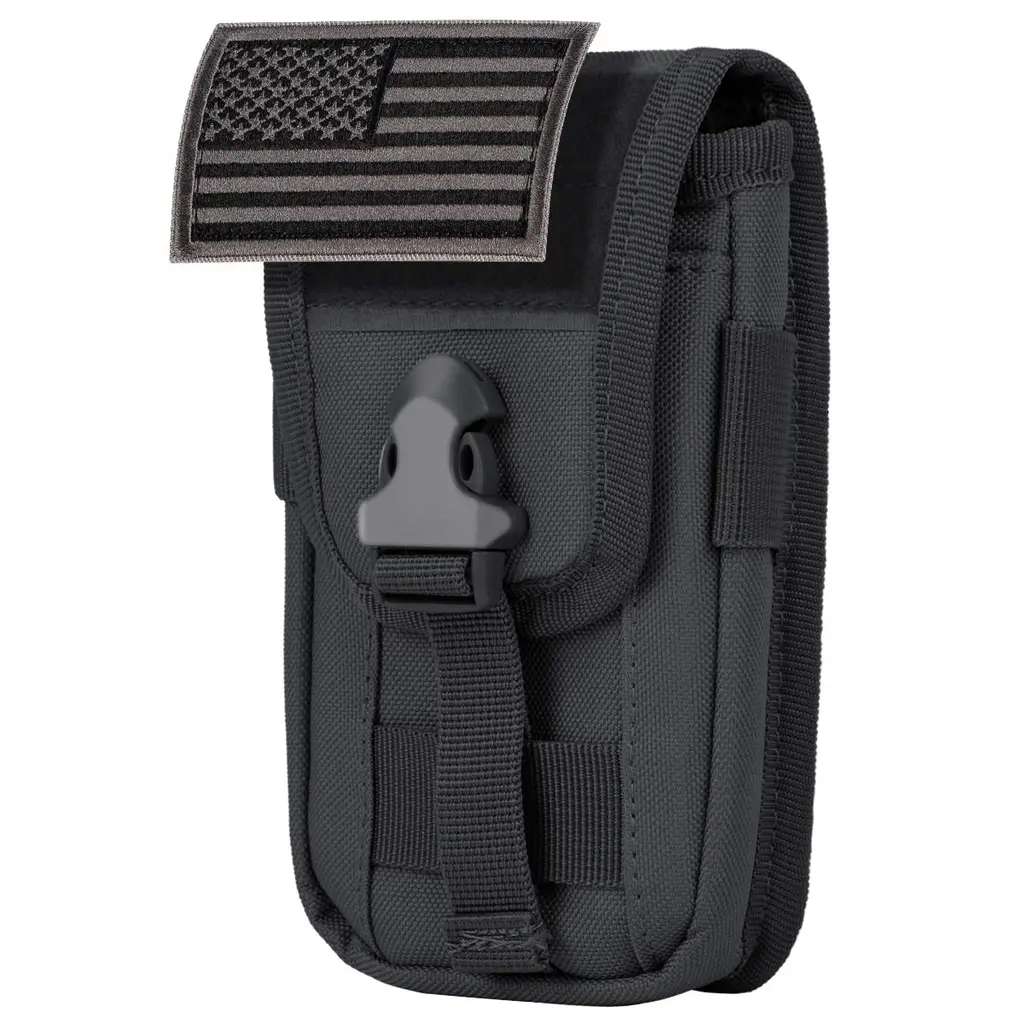 IronSeals Tactical Cell Phone Holster Pouch, Tactical Smartphone Pouches Cellphone Case Molle Gadget Bag Molle Attachment