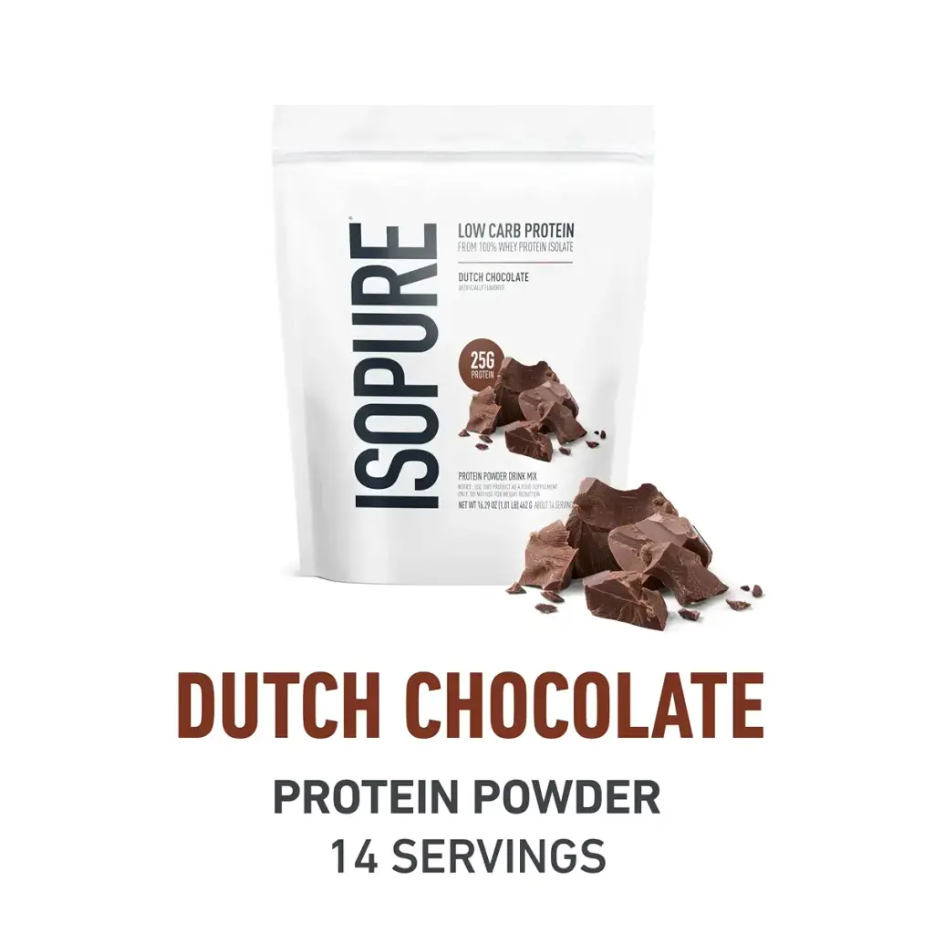 Isopure Bundle of Low Carb 100% Pure Whey Isolate Protein Powder Dutch Chocolate 25g — 25 g