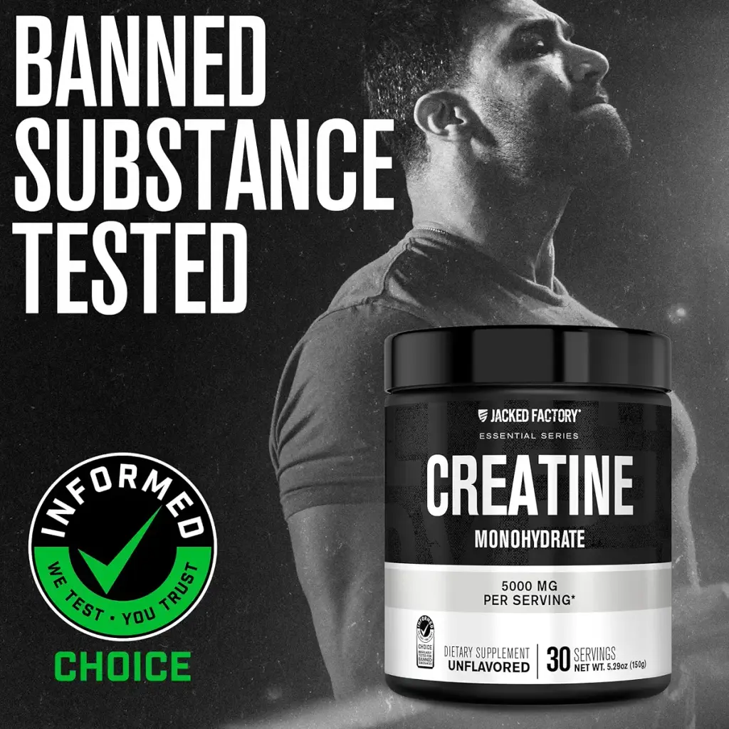 Jacked Factory Creatine Monohydrate Powder 150g - 5g Daily Creatine Supplement for Men — 150 g