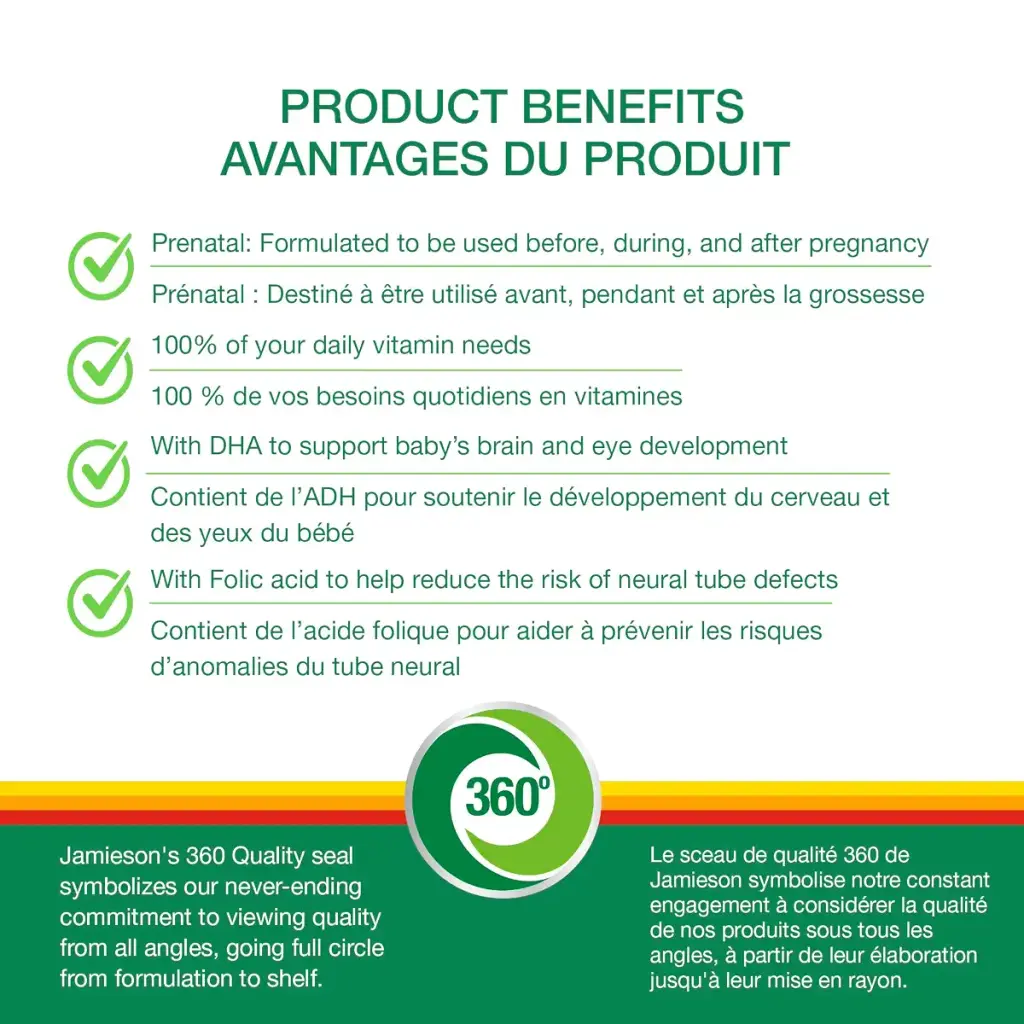Jamieson PRENATAL Complete Multivitamin with DHA Supplement 60 Softgels — Softgels