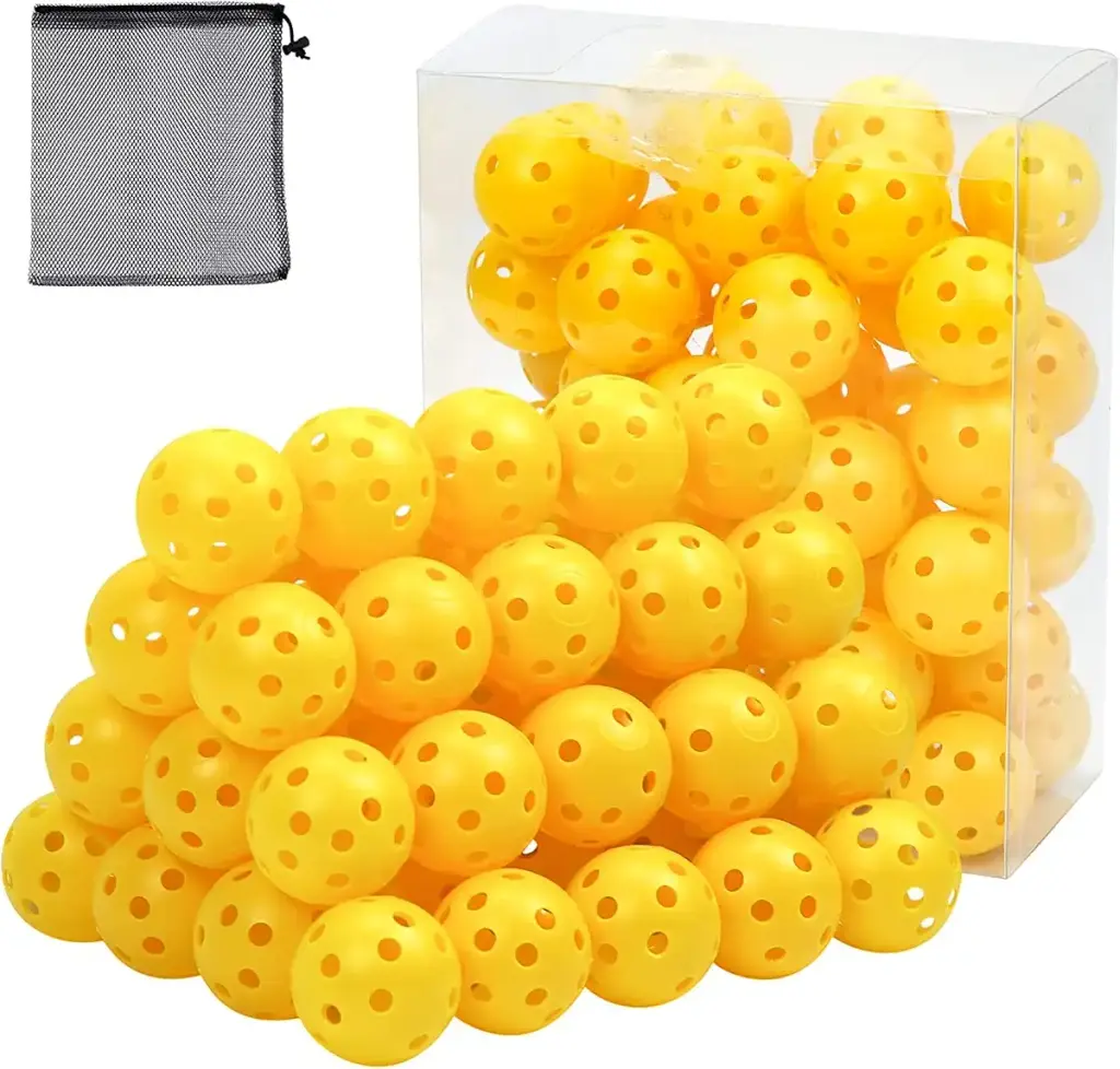 JanssenGlobal 50 Pack Yellow Golf Training Balls - Hollow Limited Flight Golf Practice — pack of 50