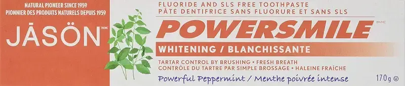 Jason Natural PowerSmile Whitening Paste Powerful Peppermint 6 oz (170 g) — 6 oz