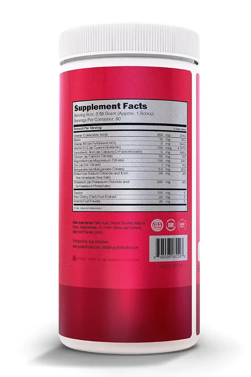 JUNP Hydration Electrolyte Powder, Electrolytes Drink Mix Supplement, Zero Calories Sugar — Berry