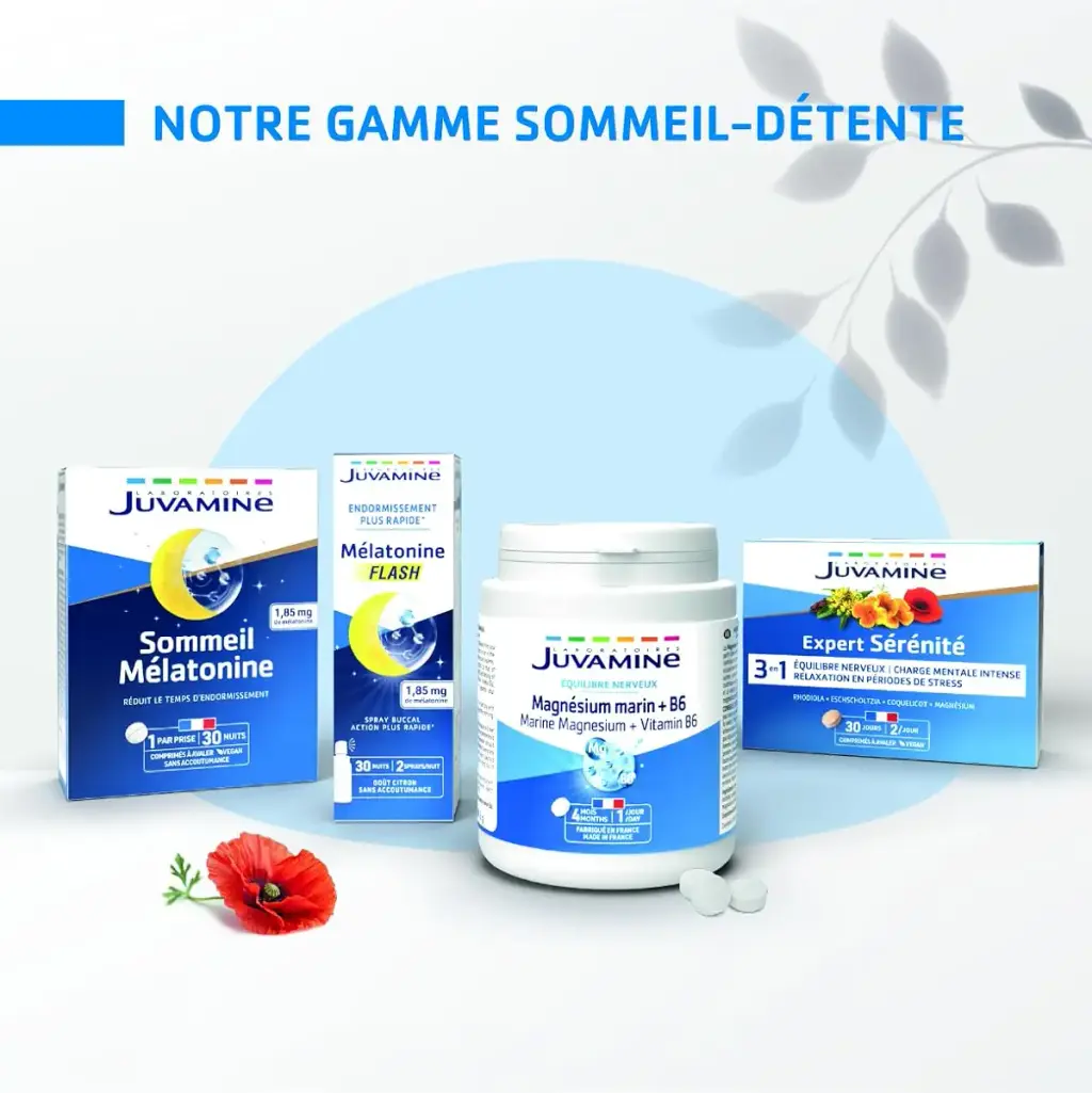 JUVAMINE - Sleep 3 Actions - 1mg Melatonin - Passion flower - 30 Tablets — pack of 30
